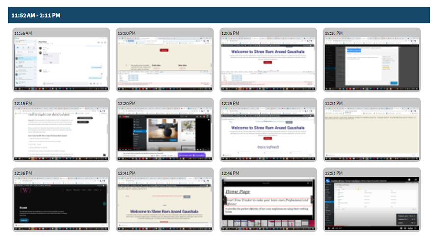 Admin can see everything using the web